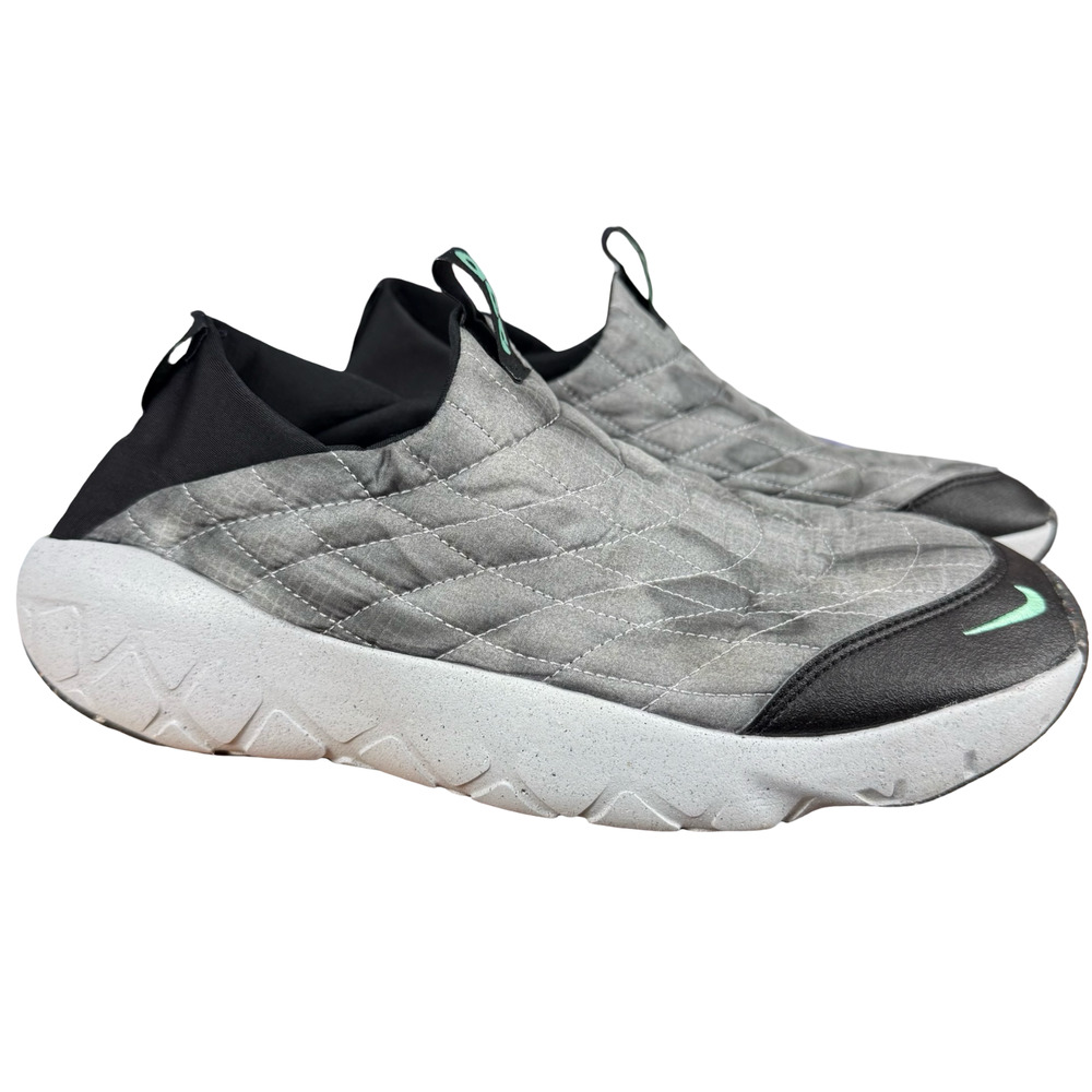 Nike ACG Moc 3.5 DX4291-001 Black Green Glow Quilted Sneakers Shoes Mens 10.5